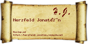 Herzfeld Jonatán névjegykártya